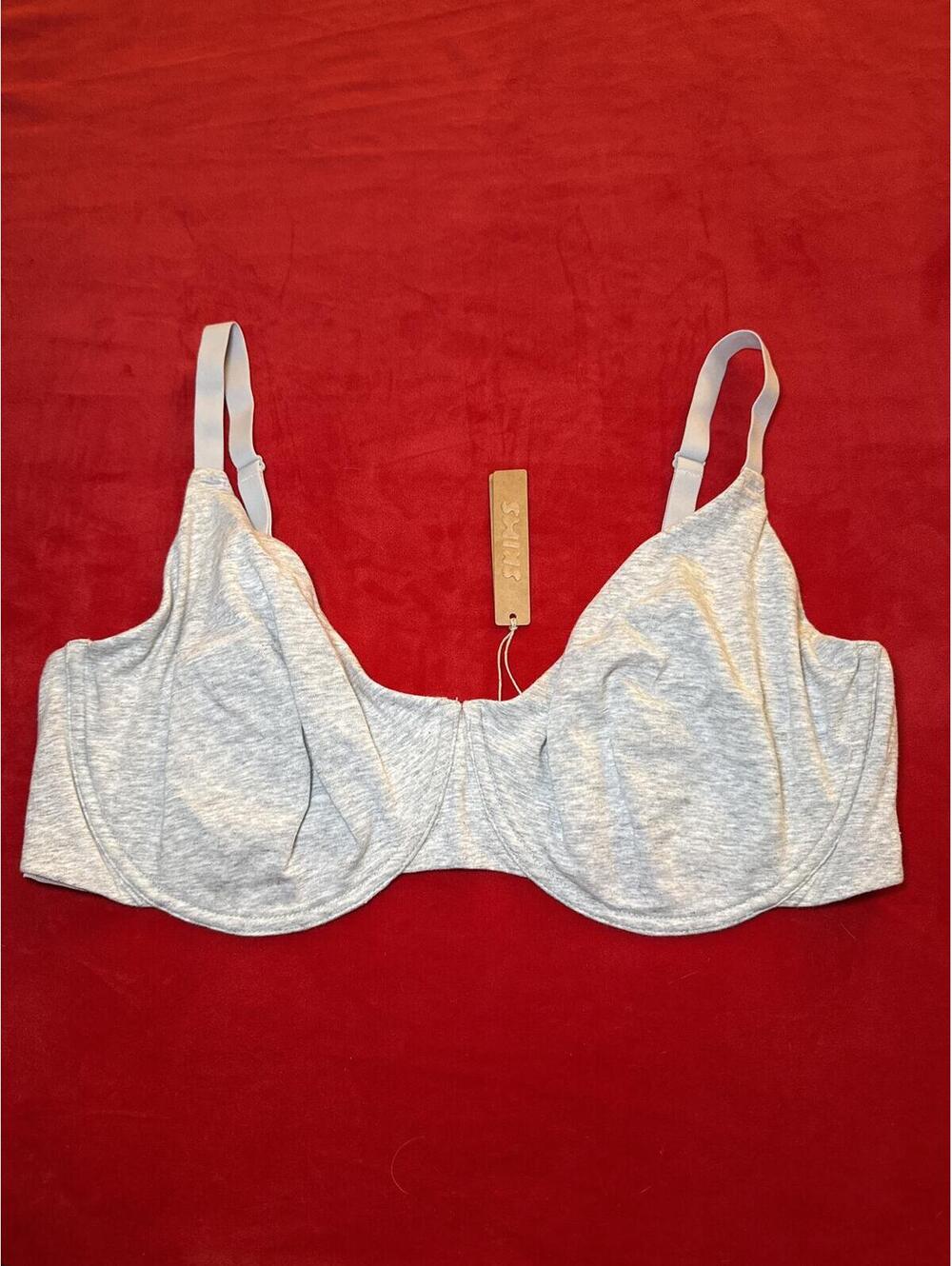 Skims Cotton Jersey T Shirt Bra Color Heather Grey Size 40H